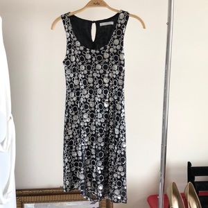 Black silver sequence dress